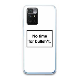 CaseCompany No time: Xiaomi Redmi 10 Transparant Hoesje