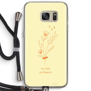 CaseCompany No rain no flowers: Samsung Galaxy S7 Transparant Hoesje met koord