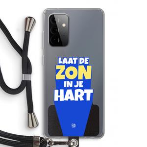 CaseCompany Laat de zon in je hart: Samsung Galaxy A72 5G Transparant Hoesje met koord