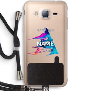 CaseCompany Abstract Spectrum: Samsung Galaxy J3 (2016) Transparant Hoesje met koord