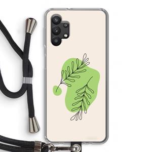 CaseCompany Beleaf in you: Samsung Galaxy A32 5G Transparant Hoesje met koord
