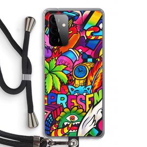 CaseCompany Represent: Samsung Galaxy A72 5G Transparant Hoesje met koord