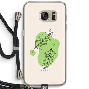 CaseCompany Beleaf in you: Samsung Galaxy S7 Transparant Hoesje met koord