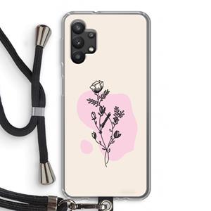 CaseCompany Roses are red: Samsung Galaxy A32 5G Transparant Hoesje met koord