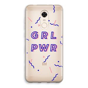 CaseCompany GRL PWR: Xiaomi Redmi 5 Transparant Hoesje