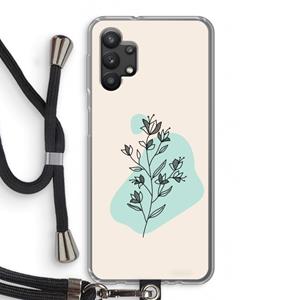 CaseCompany Violets are blue: Samsung Galaxy A32 5G Transparant Hoesje met koord