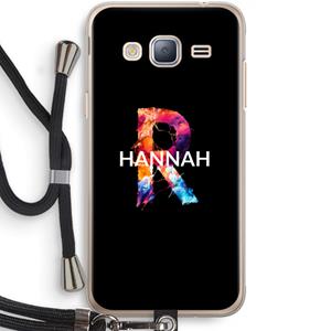 CaseCompany Abstract Spectrum: Samsung Galaxy J3 (2016) Transparant Hoesje met koord