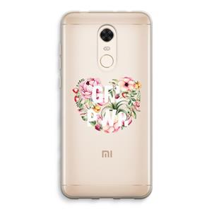 CaseCompany GRL PWR Flower: Xiaomi Redmi 5 Transparant Hoesje