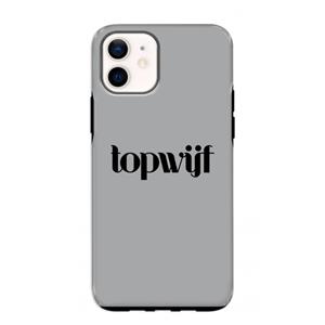 CaseCompany Topwijf Grijs Zwart: iPhone 12 mini Tough Case