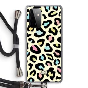 CaseCompany Leopard pattern: Samsung Galaxy A72 5G Transparant Hoesje met koord