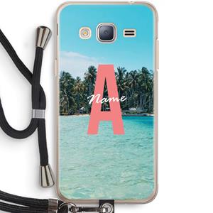 CaseCompany Pacific Dream: Samsung Galaxy J3 (2016) Transparant Hoesje met koord