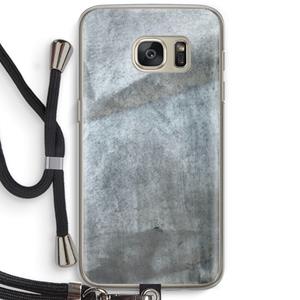 CaseCompany Grey Stone: Samsung Galaxy S7 Transparant Hoesje met koord