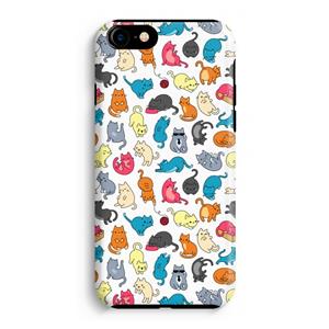 CaseCompany Kleurrijke katten: iPhone 8 Tough Case