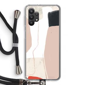 CaseCompany Lava: Samsung Galaxy A32 5G Transparant Hoesje met koord
