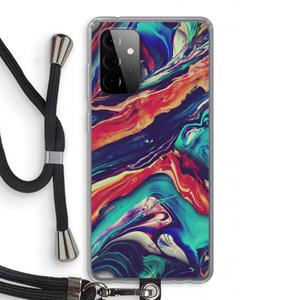 CaseCompany Chameleon Sun: Samsung Galaxy A72 5G Transparant Hoesje met koord