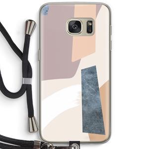 CaseCompany Luca: Samsung Galaxy S7 Transparant Hoesje met koord