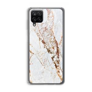 CaseCompany Goud marmer: Samsung Galaxy A12 Transparant Hoesje