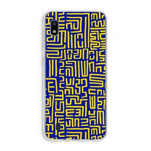 CaseCompany Majorelle Blue Print: Samsung Galaxy A10 Transparant Hoesje