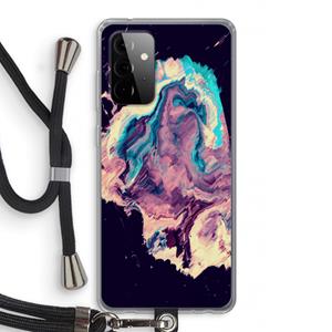 CaseCompany Cosmic Silence: Samsung Galaxy A72 5G Transparant Hoesje met koord