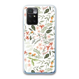 CaseCompany Sweet little flowers: Xiaomi Redmi 10 Transparant Hoesje