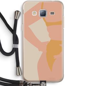 CaseCompany Bikini body: Samsung Galaxy J3 (2016) Transparant Hoesje met koord