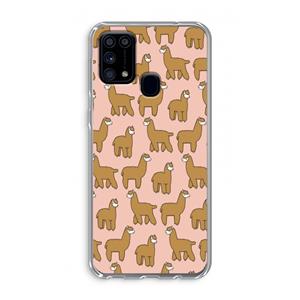 CaseCompany Alpacas: Samsung Galaxy M31 Transparant Hoesje