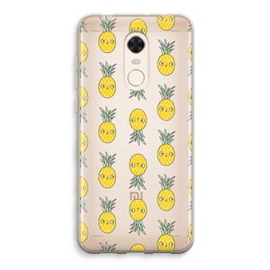 CaseCompany Ananas: Xiaomi Redmi 5 Transparant Hoesje