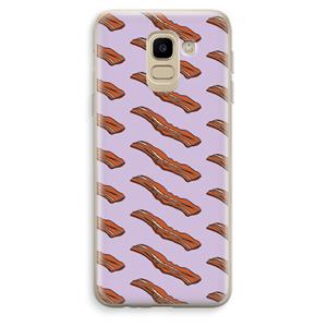 CaseCompany Bacon to my eggs #2: Samsung Galaxy J6 (2018) Transparant Hoesje