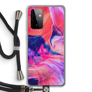 CaseCompany Earth And Ocean: Samsung Galaxy A72 5G Transparant Hoesje met koord