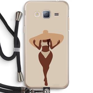 CaseCompany Let's get salty: Samsung Galaxy J3 (2016) Transparant Hoesje met koord