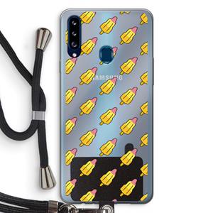 CaseCompany Waterijsjes: Samsung Galaxy A20s Transparant Hoesje met koord