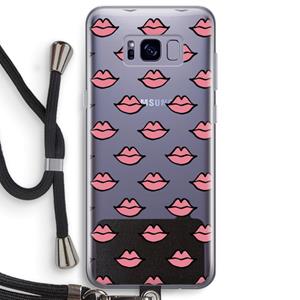 CaseCompany Lipjes: Samsung Galaxy S8 Plus Transparant Hoesje met koord