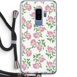 CaseCompany Kleine roosjes: Samsung Galaxy S9 Plus Transparant Hoesje met koord