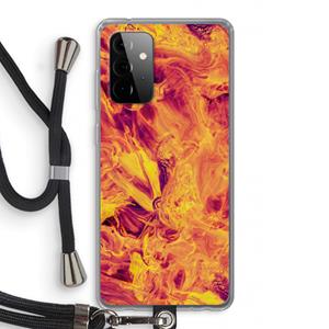 CaseCompany Eternal Fire: Samsung Galaxy A72 5G Transparant Hoesje met koord