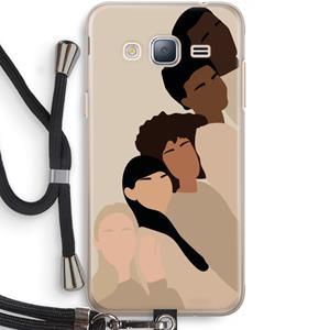 CaseCompany Sweet creatures: Samsung Galaxy J3 (2016) Transparant Hoesje met koord