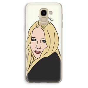 CaseCompany Mary Kate: Samsung Galaxy J6 (2018) Transparant Hoesje