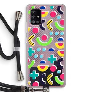 CaseCompany 8-bit N°1: Samsung Galaxy A51 5G Transparant Hoesje met koord