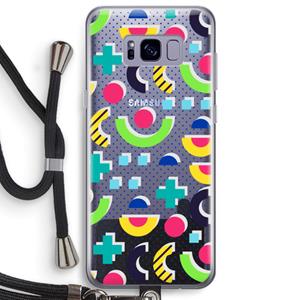 CaseCompany 8-bit N°1: Samsung Galaxy S8 Plus Transparant Hoesje met koord