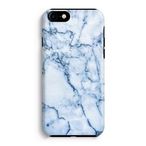 CaseCompany Blauw marmer: iPhone 8 Tough Case