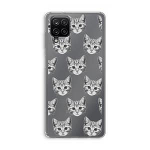 CaseCompany Kitten: Samsung Galaxy A12 Transparant Hoesje