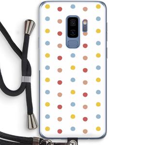 CaseCompany Bollen: Samsung Galaxy S9 Plus Transparant Hoesje met koord