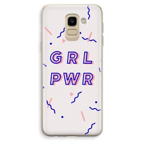 CaseCompany GRL PWR: Samsung Galaxy J6 (2018) Transparant Hoesje