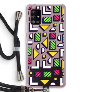 CaseCompany 8-bit N°4: Samsung Galaxy A51 5G Transparant Hoesje met koord