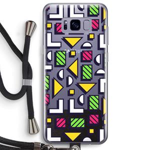 CaseCompany 8-bit N°4: Samsung Galaxy S8 Plus Transparant Hoesje met koord
