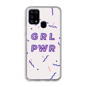 CaseCompany GRL PWR: Samsung Galaxy M31 Transparant Hoesje