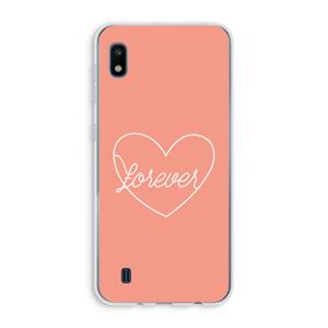 CaseCompany Forever heart: Samsung Galaxy A10 Transparant Hoesje