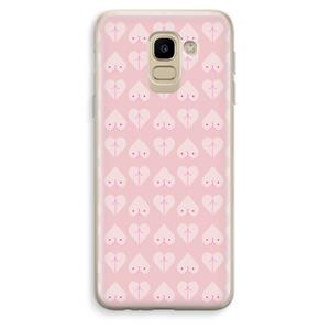 CaseCompany Ass 'n Titties: Samsung Galaxy J6 (2018) Transparant Hoesje