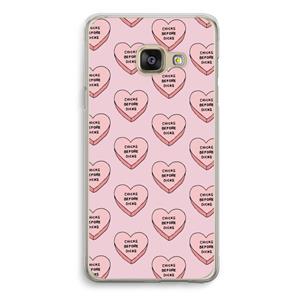 CaseCompany Chicks before dicks: Samsung Galaxy A3 (2016) Transparant Hoesje