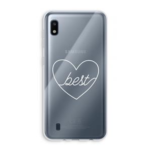 CaseCompany Best heart pastel: Samsung Galaxy A10 Transparant Hoesje