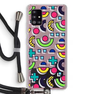 CaseCompany 8-bit N°6: Samsung Galaxy A51 5G Transparant Hoesje met koord